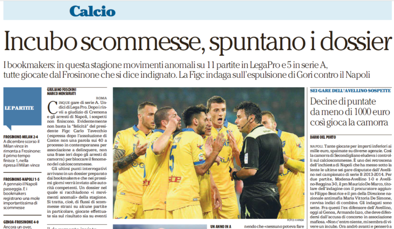 repubblica frosinone calcioscommesse