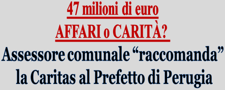 Comune di Perugia Caritas appalti profughi