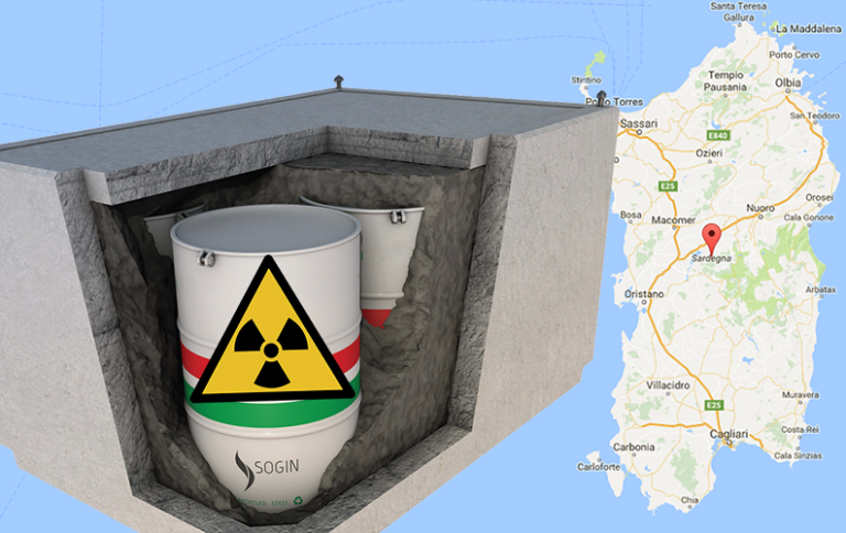 Sardegna cartina rifiuti radioattivi