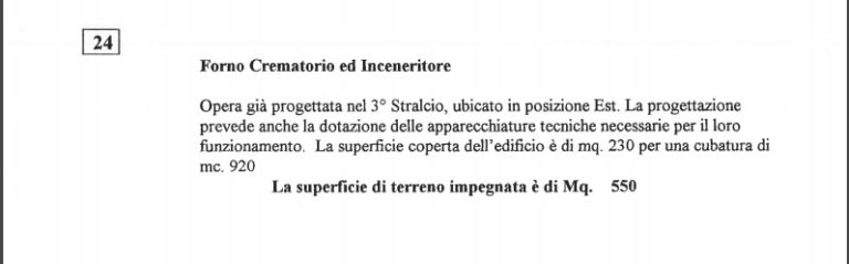 Passo 24 forno crematorio