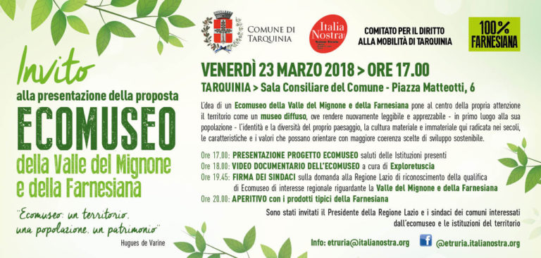 Invito presentazione ufficiale EcoMuseo