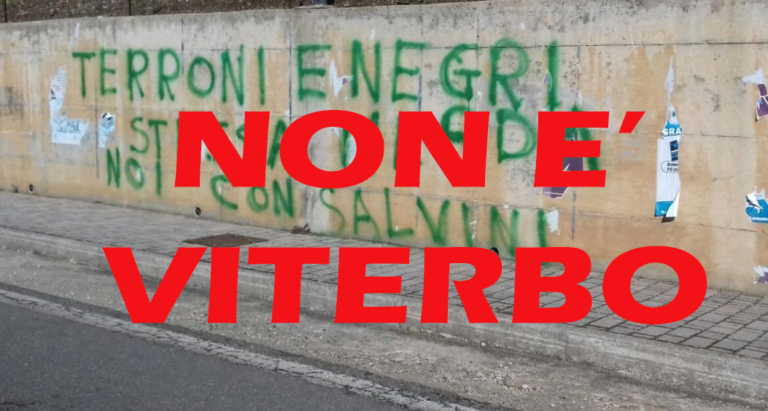viterbo scritte razzista 2