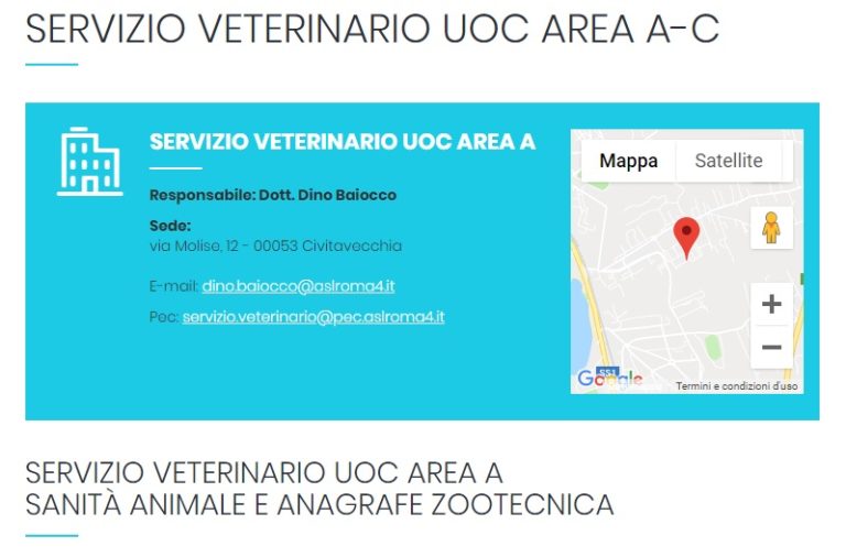 servizio veterinario asl roma 4