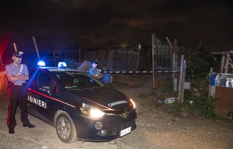 carabinieri sul luogo della tragedia a Corcolle (Tivoli)