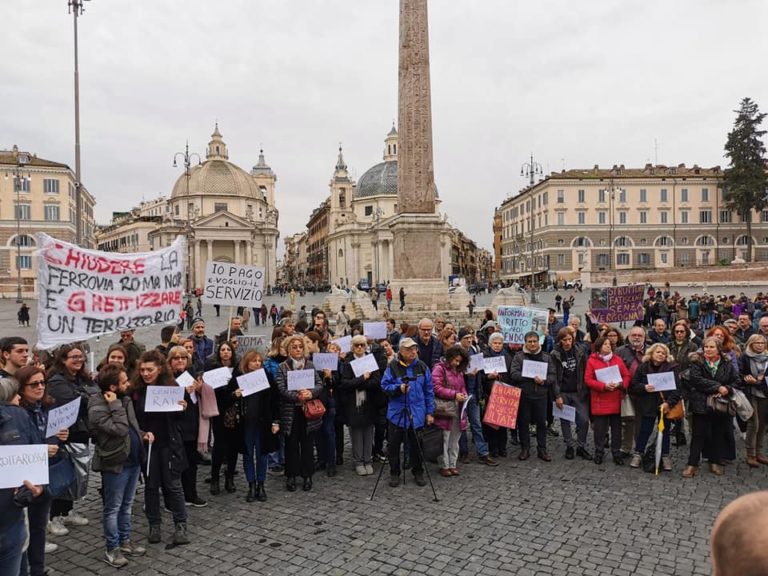 protesta ferrovia roma nord