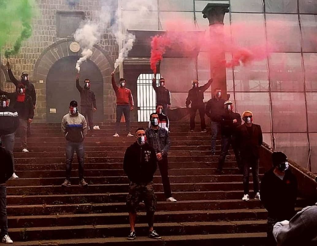 Manifestazione Casapound Palazzo Papale