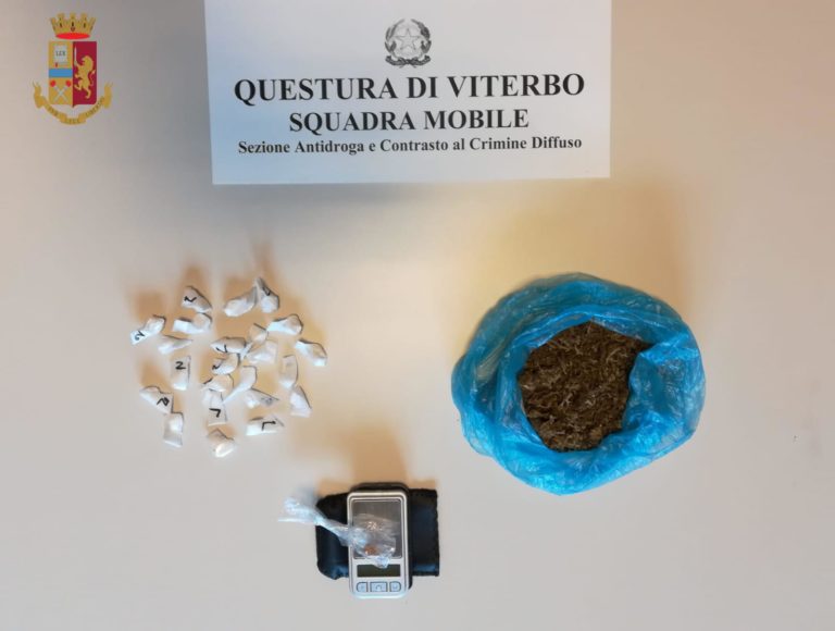Spaccio viterbo arrestato albanese
