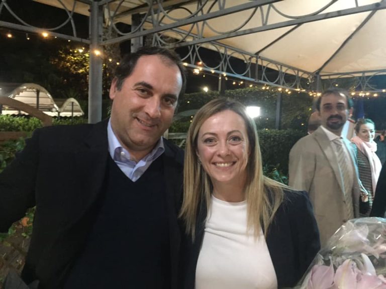 Massimiliano Grasso con Giorgia Meloni