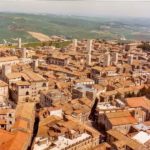 vista dall'alto di Tarquinia