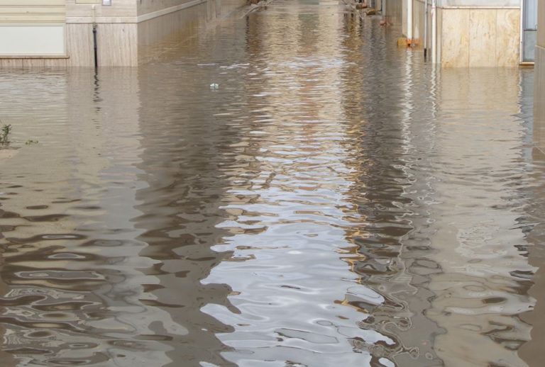 strada allagata