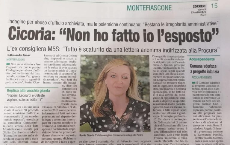 articolo corriere di viterbo