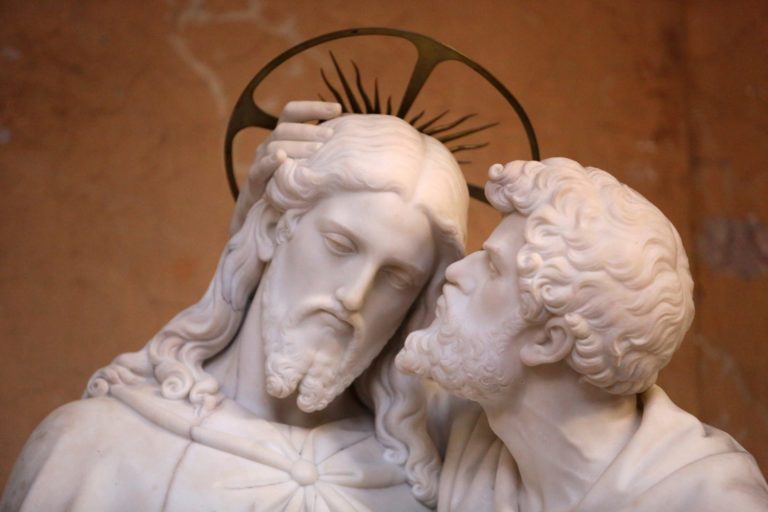The kiss of Juda. Lateran complex. St. John Lateran Church.