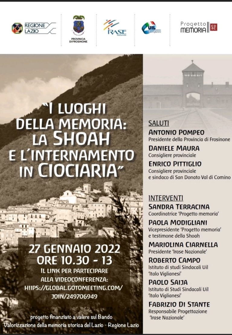 Locandina giornata memoria