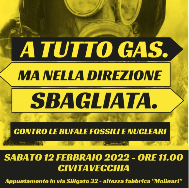 manifestazione civitavecchia gas