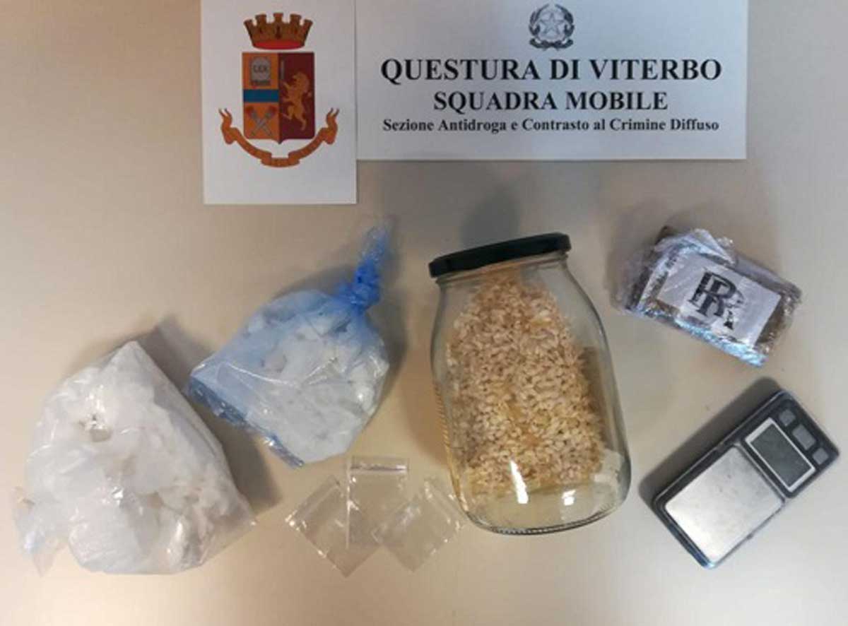 droga sequestrata a viterbo
