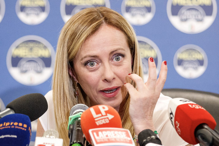 Roma, conferenza stampa di Giorgia Meloni su esito elezioni amministrative e referendum