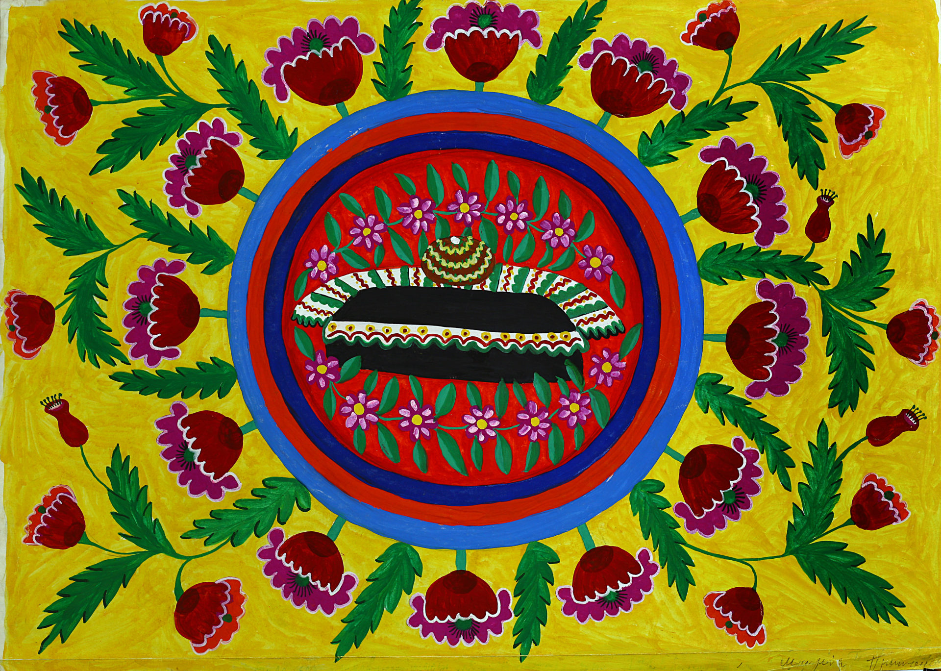 Prymachenko - Il corpo umano nel sole