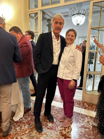 Massimo Giletti con la chef Claudia Catana