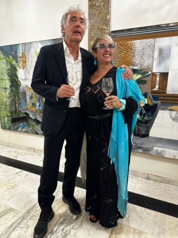 Massimo Giletti con la wedding planner Silvia Iacopini