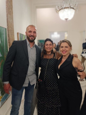 Danilo Ciavattini (chef stellato) con la giornalista Benedetta Ferrari e la stellata Iside De Cesare