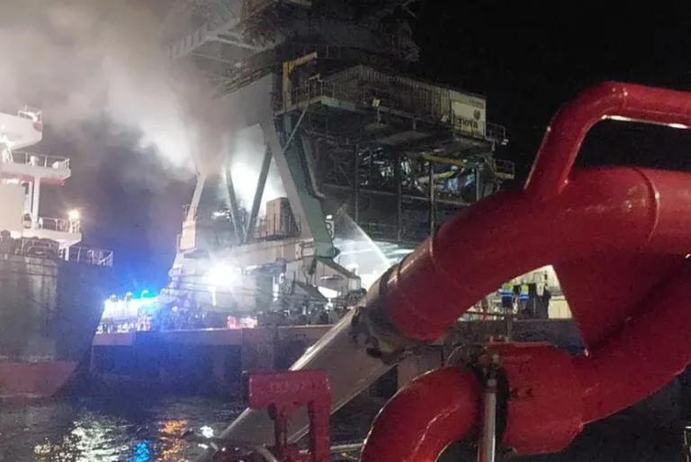 incendio nastro trasportatore enel civitavecchia