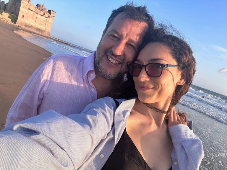 matteo salvini francesca verdini castello di santa severa