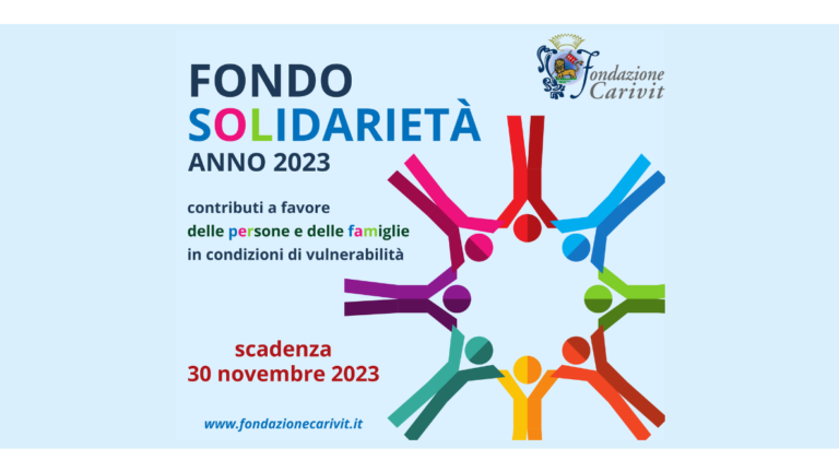 Fondo Solidarietà della Fondazione Carivit