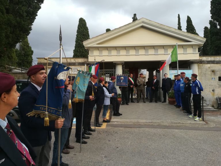 lo schieramento durante la cerimonia a Tarquinia