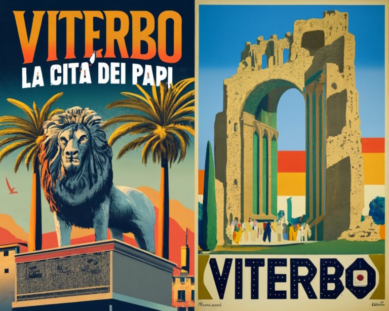 viterbo vista dalla intelligenza artificiale poster