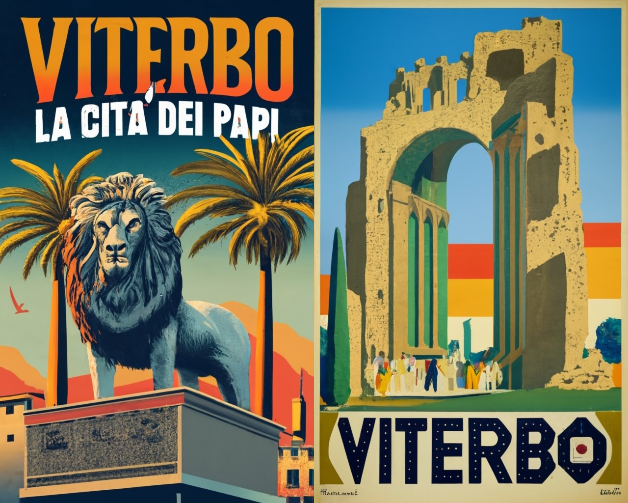 viterbo vista dalla intelligenza artificiale poster