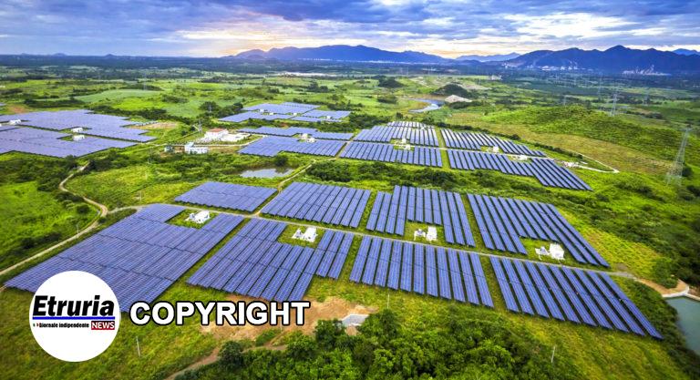 Aerial solar photovoltaic panel under aerial illumination