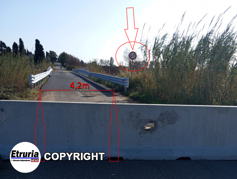 ponte litoranea segnaletica e larghezza