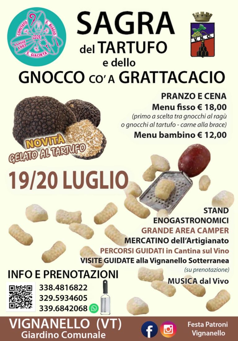 Locandina Sagra Del Tartufo e dello Gnocco co' a Grattacacio