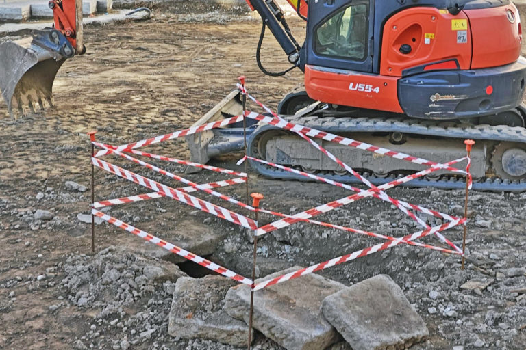 Viterbo lavori piazza del Comune