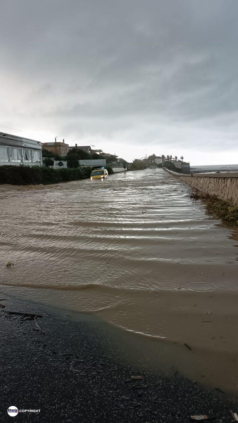 strada allagata civitavecchia