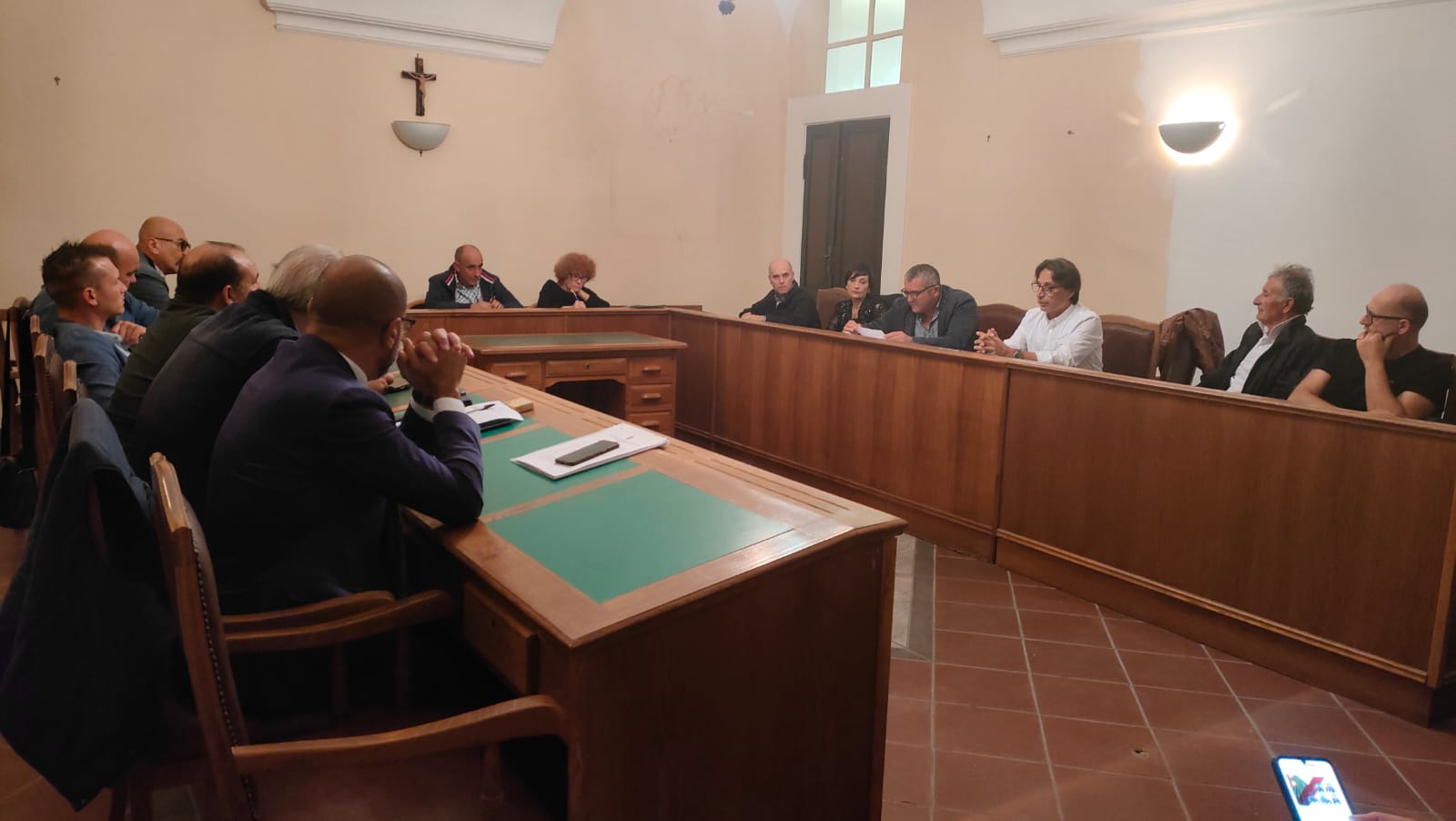 riunione del cda università agraria di tarquinia nella sala manutenzionata