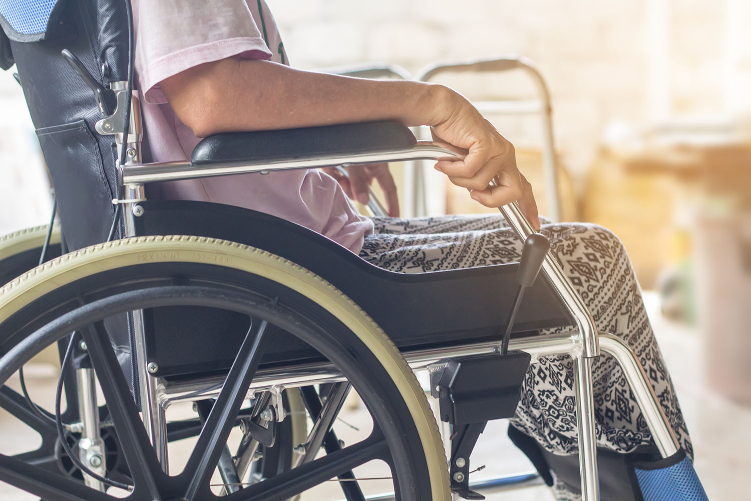 Asian senior or elderly old lady woman patient on wheelchair so