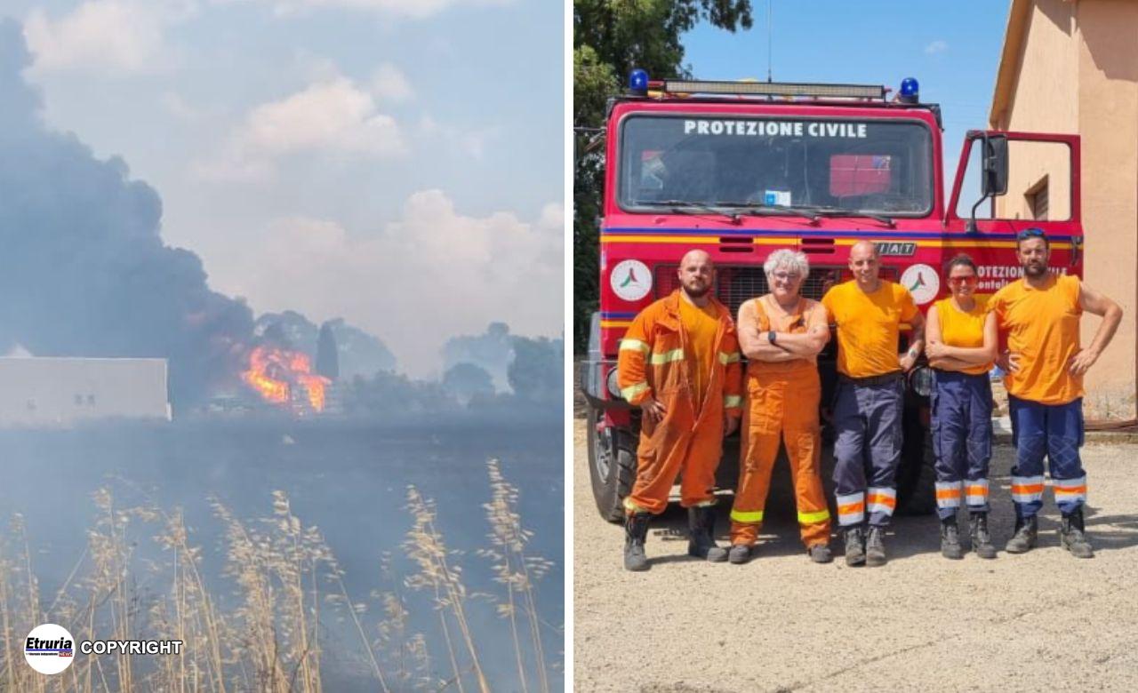 incendio montalto di castro