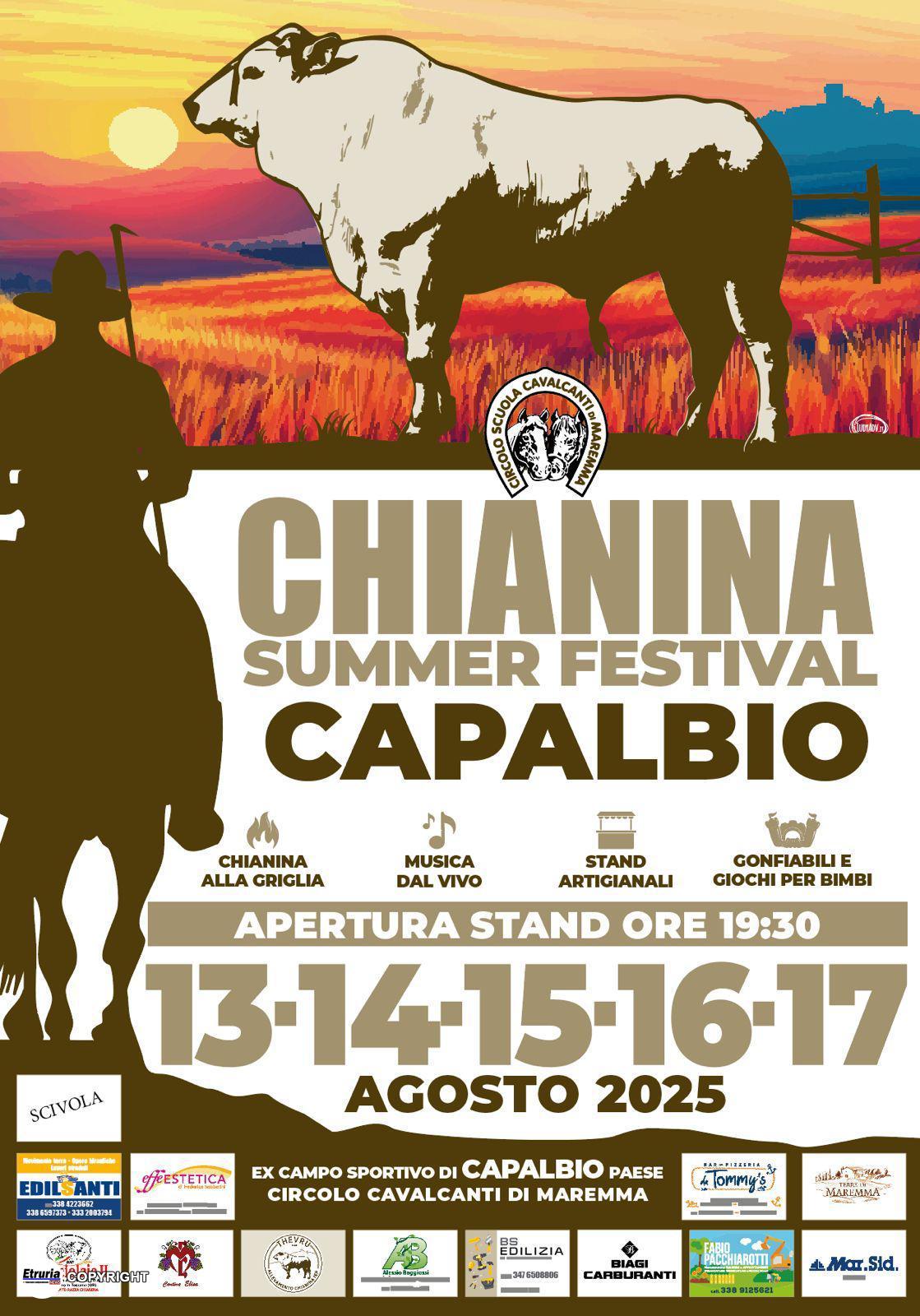 chianina summer festival capalbio