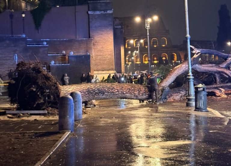 roma crollo maltempo