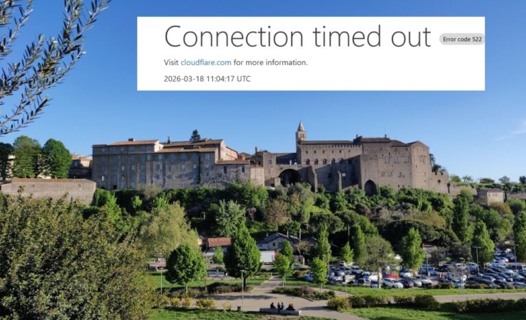 viterbo turismo connection timed out