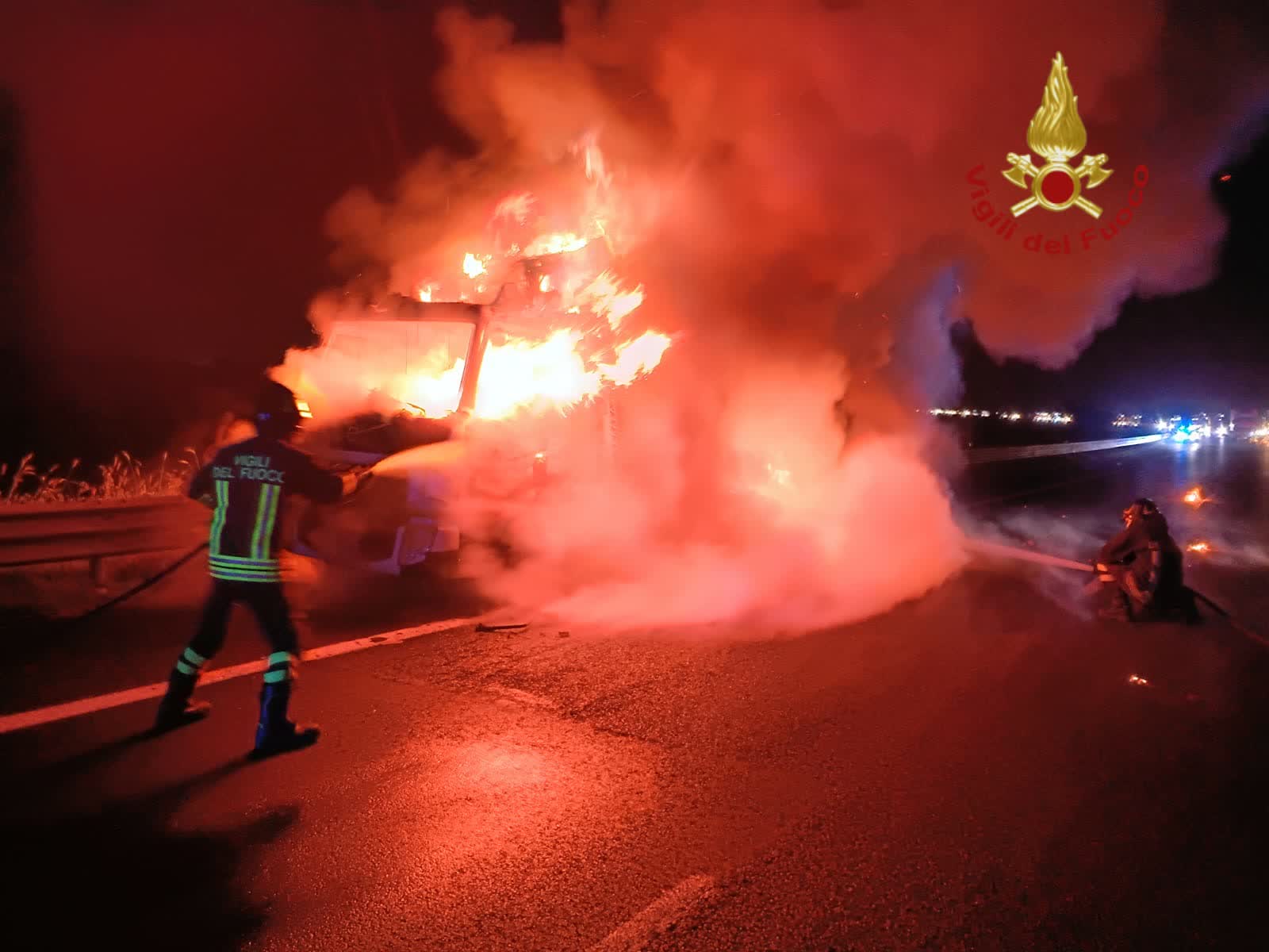 incendio a1 roma