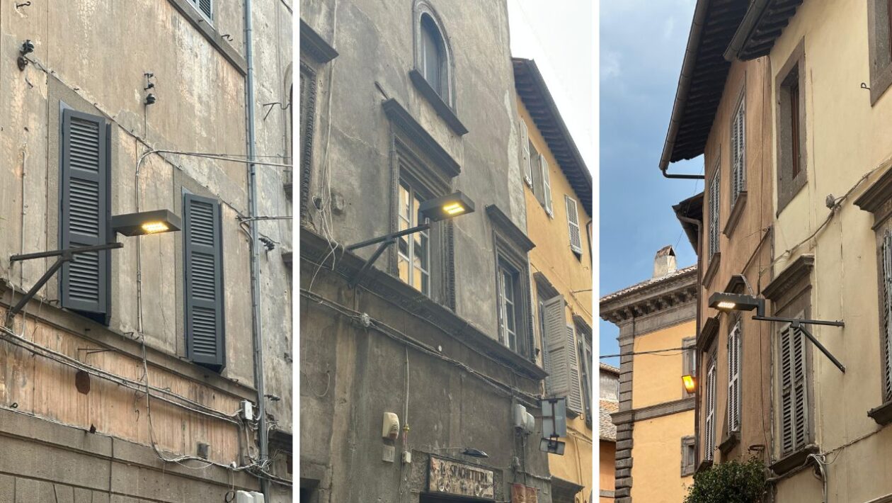 luci accese centro storico