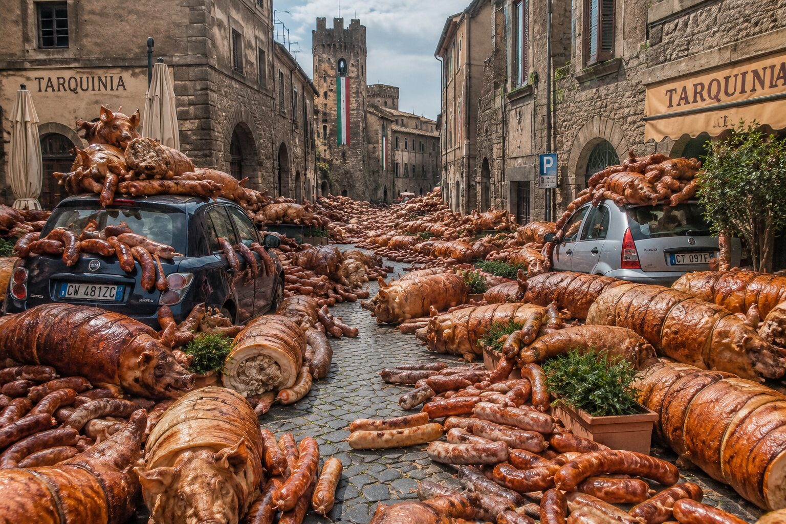 Tarquinia - DiVino Etrusco, dall'eccellenza alla sagra: quando un Comune perde i fondi e inventa la tassa sul cibo 2 tarquinia invasa da pochette e salcicce