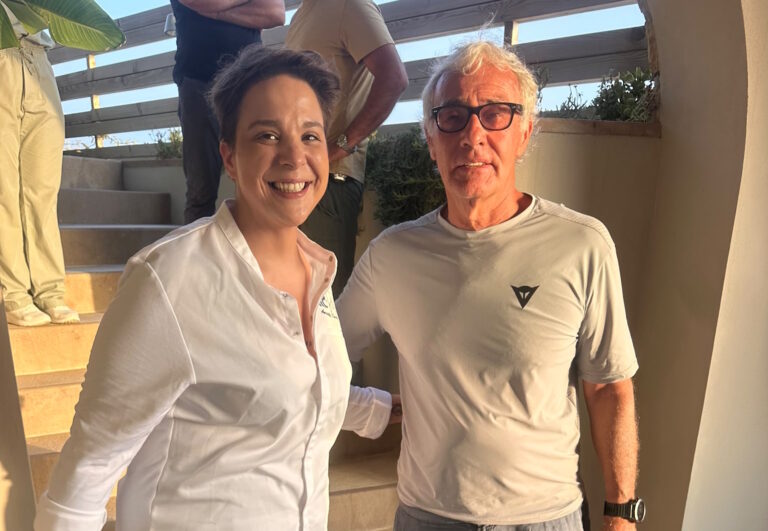 Anastasia Paris con Massimo Giletti