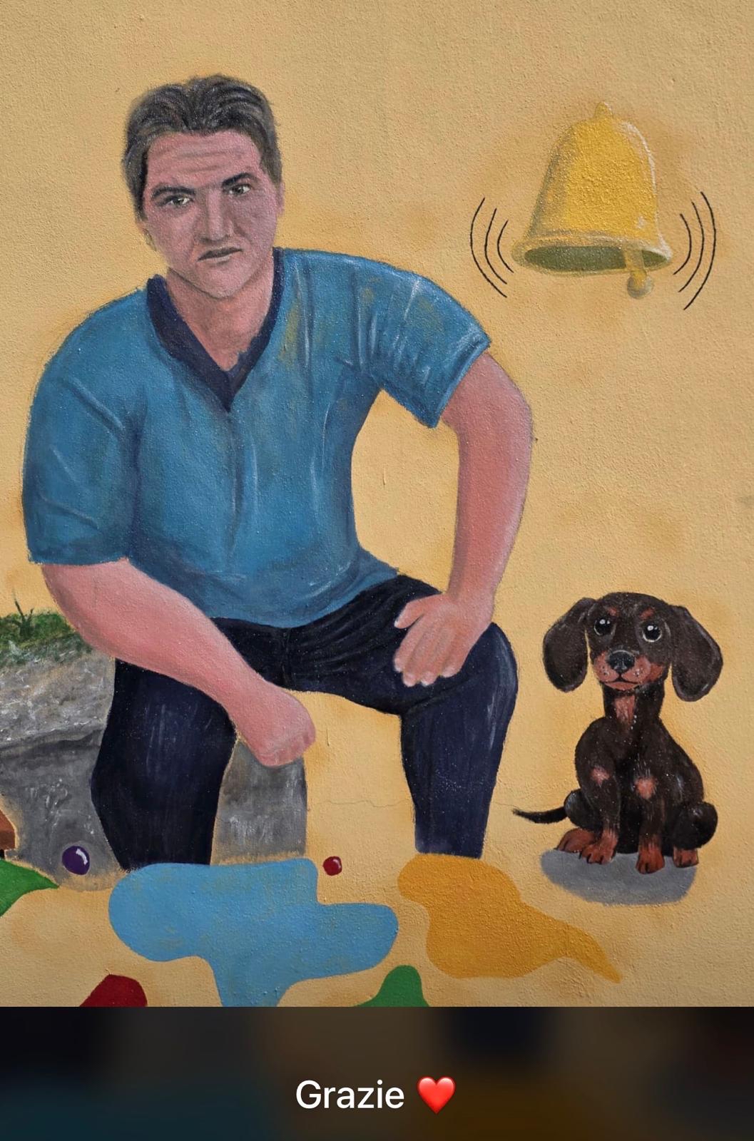 Santa Marinella - Un anno senza Flavio Baghini: il liceo Galilei ricorda con un murales il “gigante gentile” 3 Murales 02