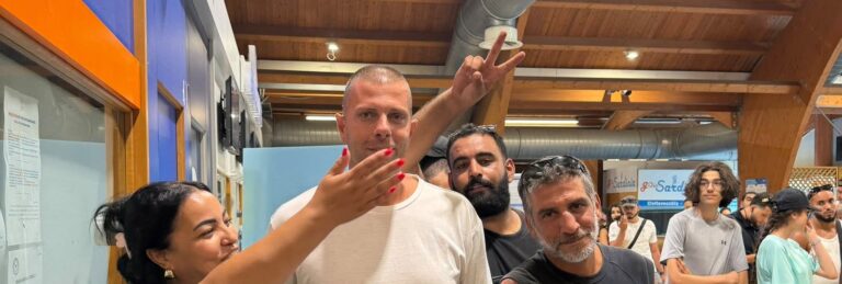 gaudenzio parenti con i tunisini che protestavano