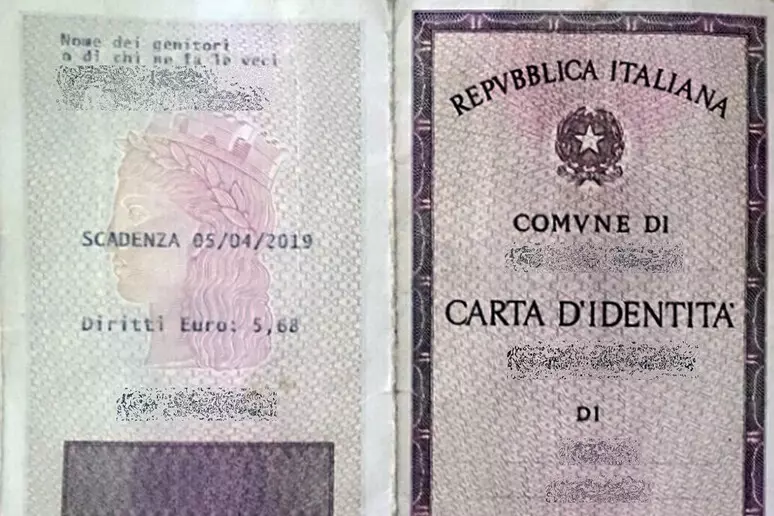 carta identità vecchia