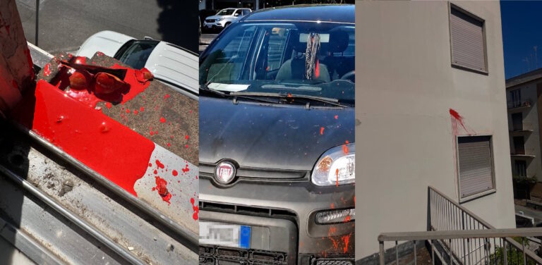 uova con vernice rossa - associazione fortezza - remigrazione