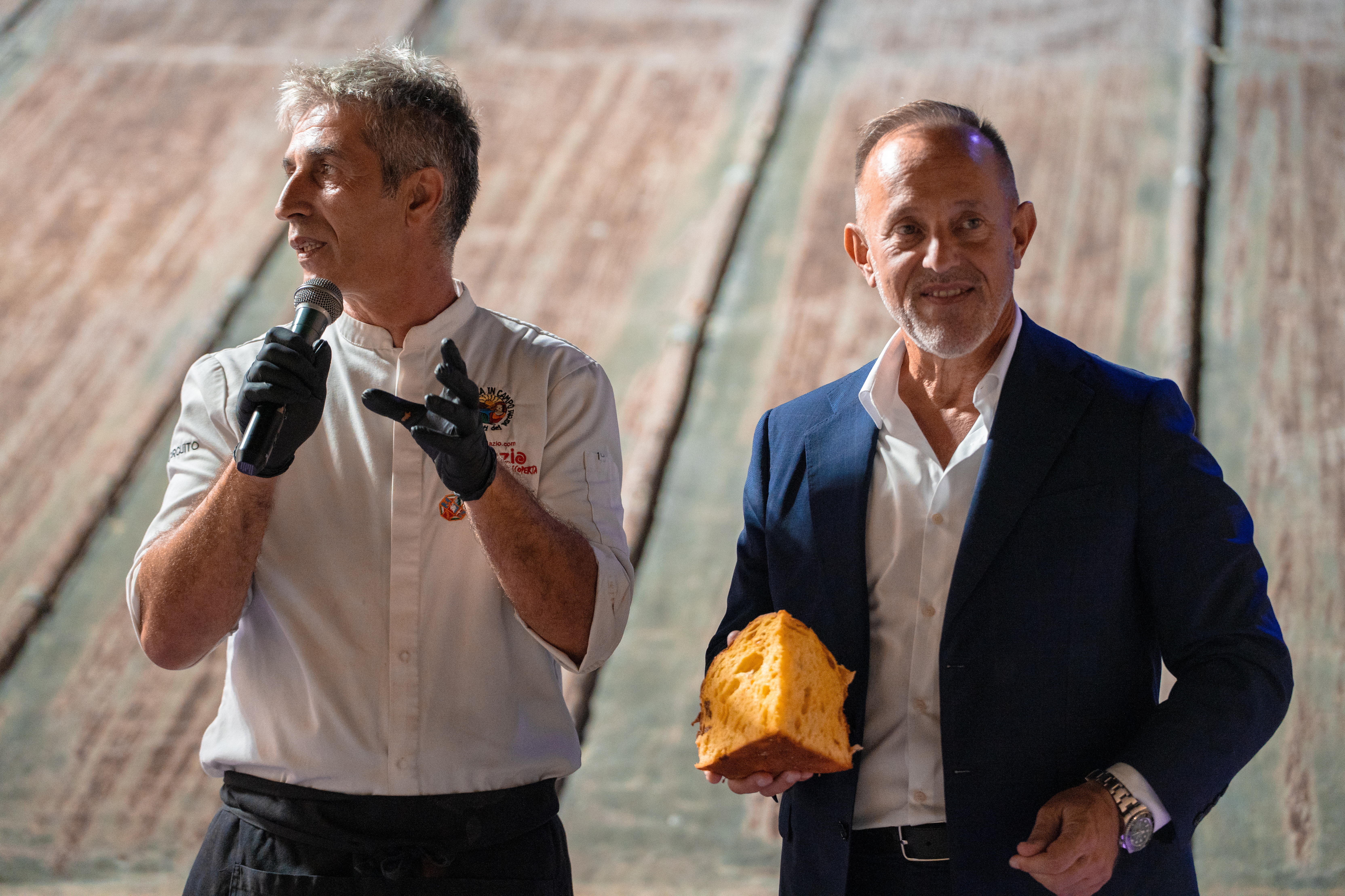Assaggia il Lazio, chef e ristoratori protagonisti assoluti al Castello di Santa Severa 6 Michele Bonfitto con Giancarlo Righini